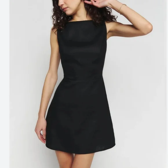 tie shoulder linen dress Tie shoulder linen dress HARPER – MYAN ATELIER main image 0
